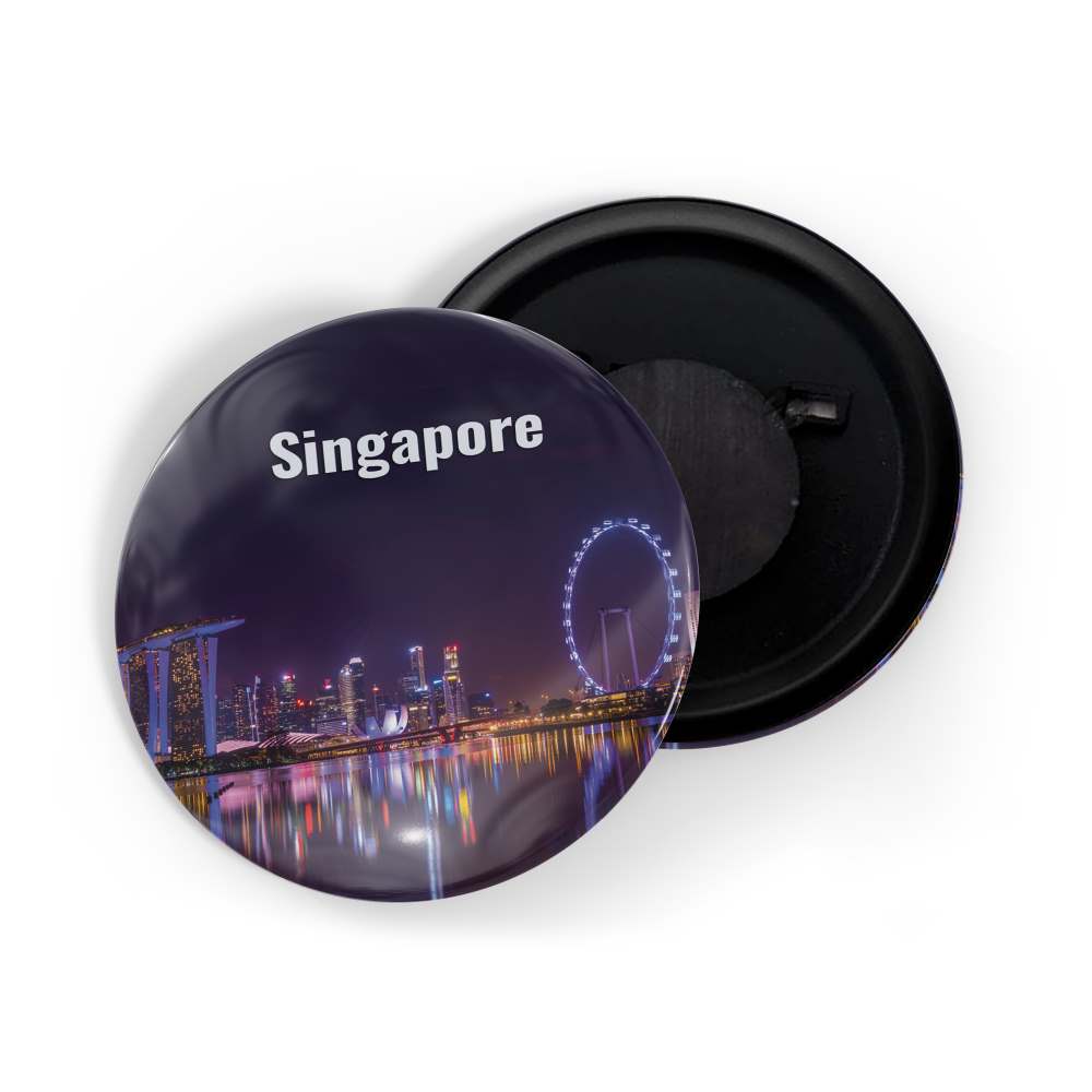 dhcrafts Fridge Magnet Multicolor Famous Tourist Place Singapore D6 Glossy Finish Design Pack of 1